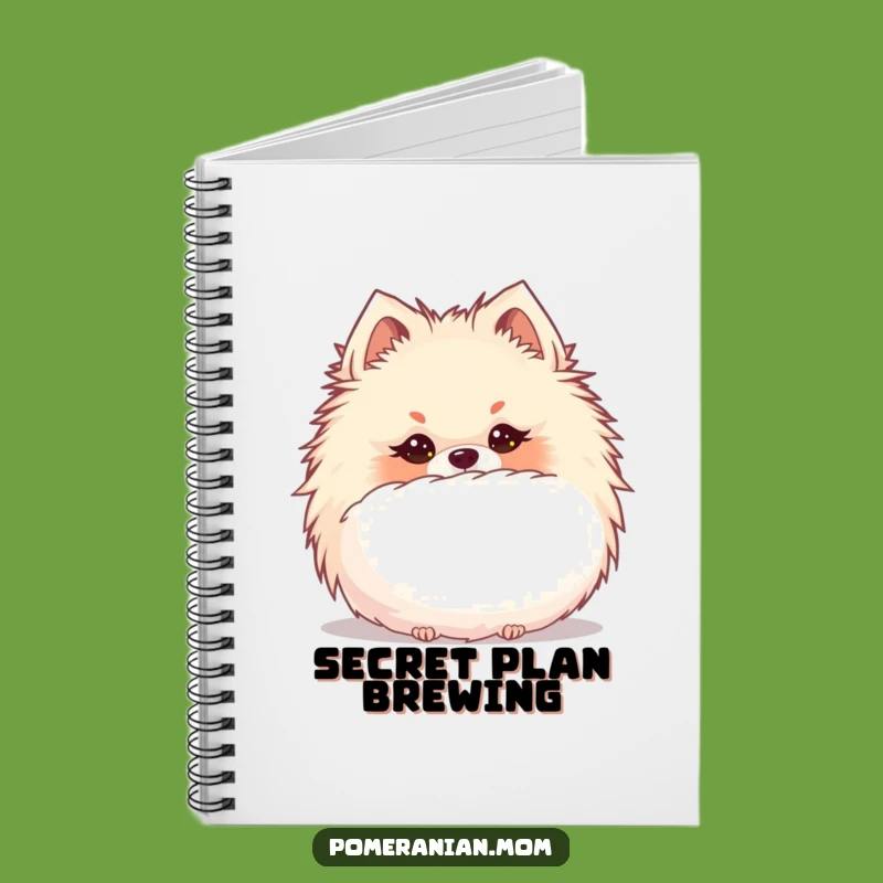 Funny Kawaii Pomeranian Hide Notebook - Gift for Playful Planners