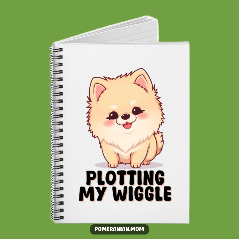 Funny Kawaii Pomeranian Sniffing Notebook - Jot Down Curious Ideas