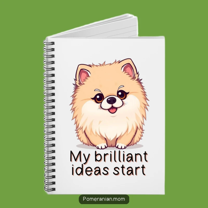 Funny Curious Kawaii Pomeranian Notebook: Journal Your Thoughts with Pawsitive Wonder