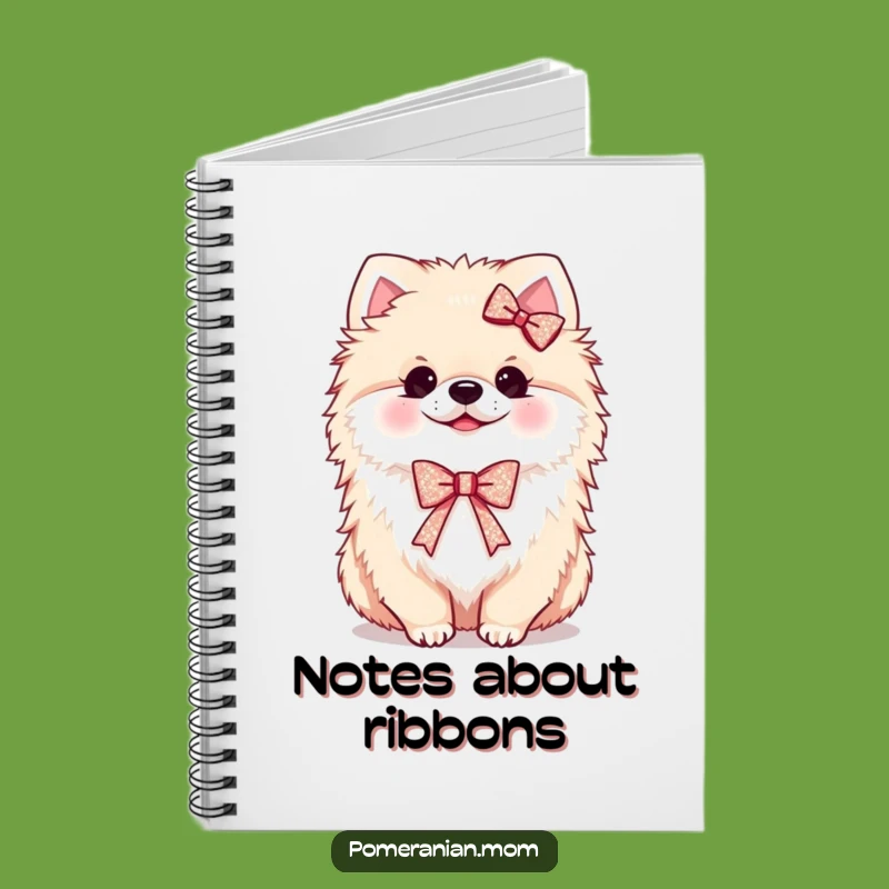 Funny Kawaii Pomeranian Ribbon Notebook: Journal Your Fun with this Hilarious Stationery