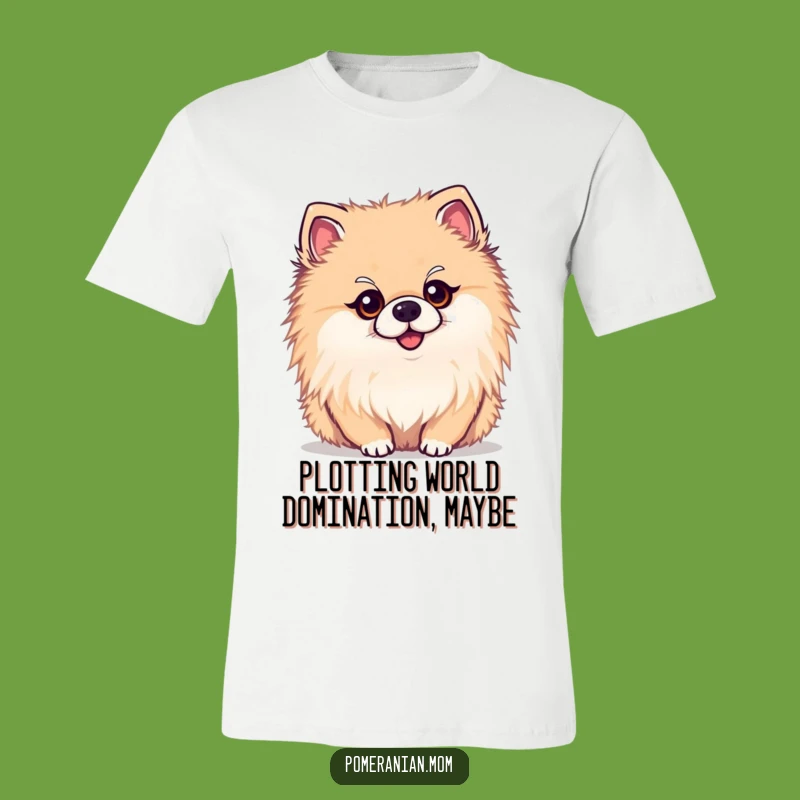 Funny Curious Kawaii Pomeranian Tee: Wear Your Puzzled Pet Love with Pride