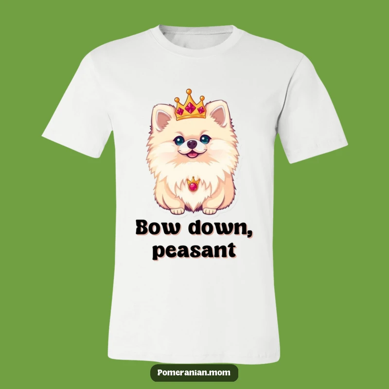 Funny King Pomeranian Crown T-Shirt: Wear Your Royal Canine Status with Pride