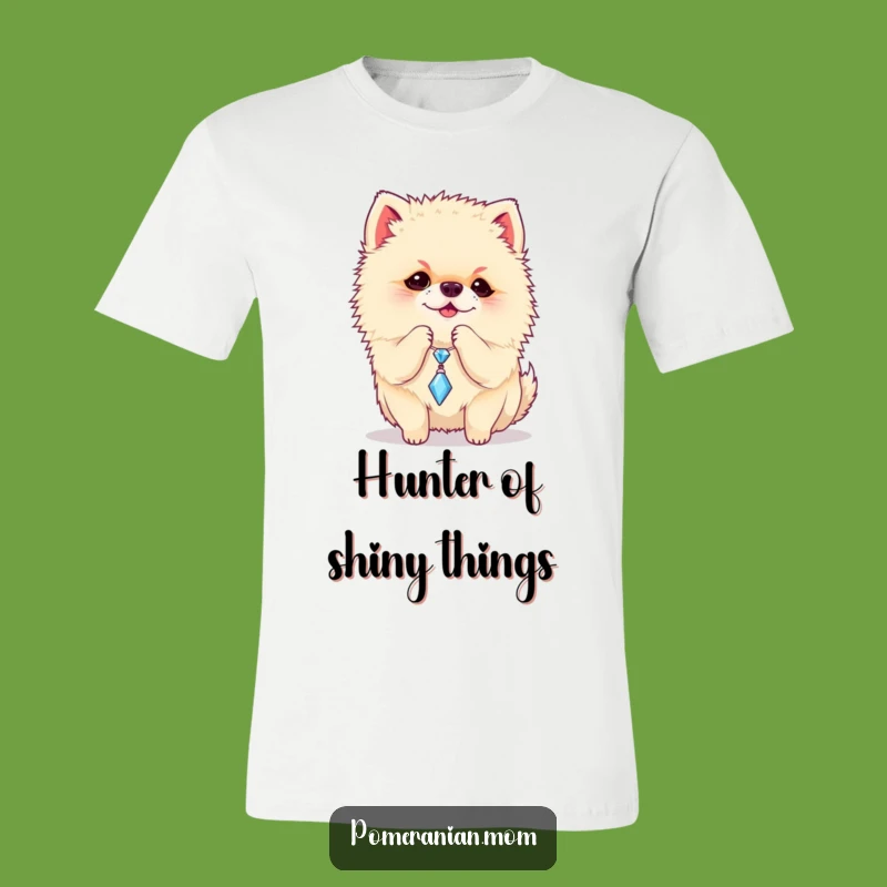 Funny Pomeranian Charm Tee: Playful Pup Batting, Hilarious & Cute Dog Shirt