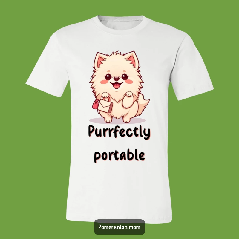 Funny Kawaii Pomeranian T-Shirt: Stylish Dog Wiggle Fashion for Comfy Wear Gift