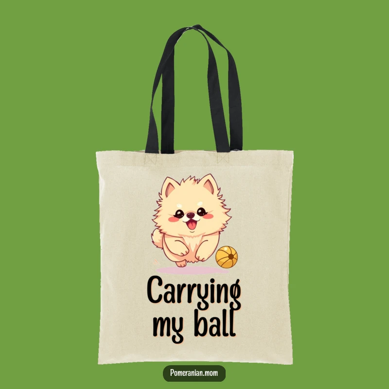 Funny Kawaii Pomeranian Chase Tote Bag - Practical Gift for Dog Owners