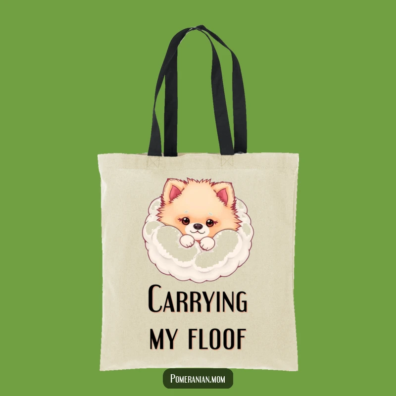 Funny Fluffy Pomeranian Cloud Tote Bag: Carry Your Cute Pup