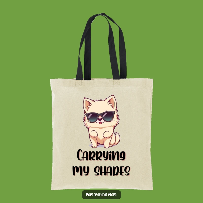 Funny Tiny Pomeranian Sunglasses Tote Bag - Quirky & Cool Carryall