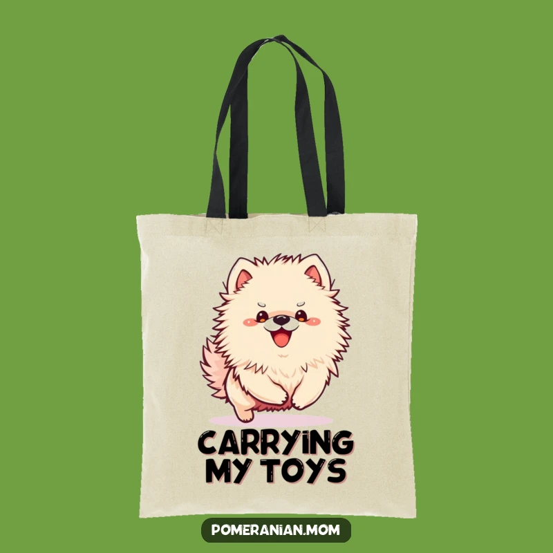 Funny Kawaii Pomeranian Bounce Tote Bag - Playful & Practical Accessory