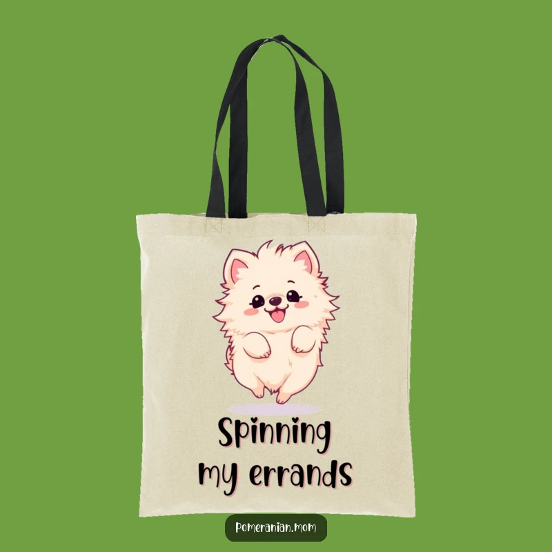 Funny Kawaii Pomeranian Spin Tote Bag: Spacious & Hilarious Carry-All