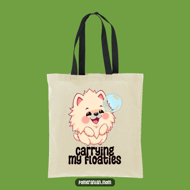 Funny Kawaii Pomeranian Tote Bag: Durable and Hilarious Dog Accessory for Shopping