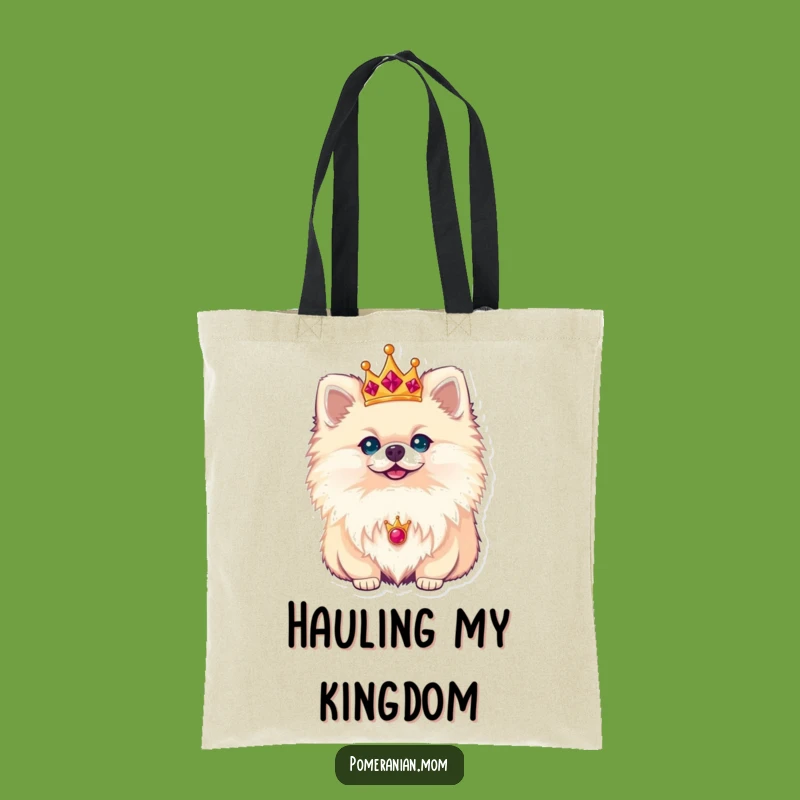 Funny Royal Pomeranian Crown Tote Bag: Carry Your Kingdom in Style