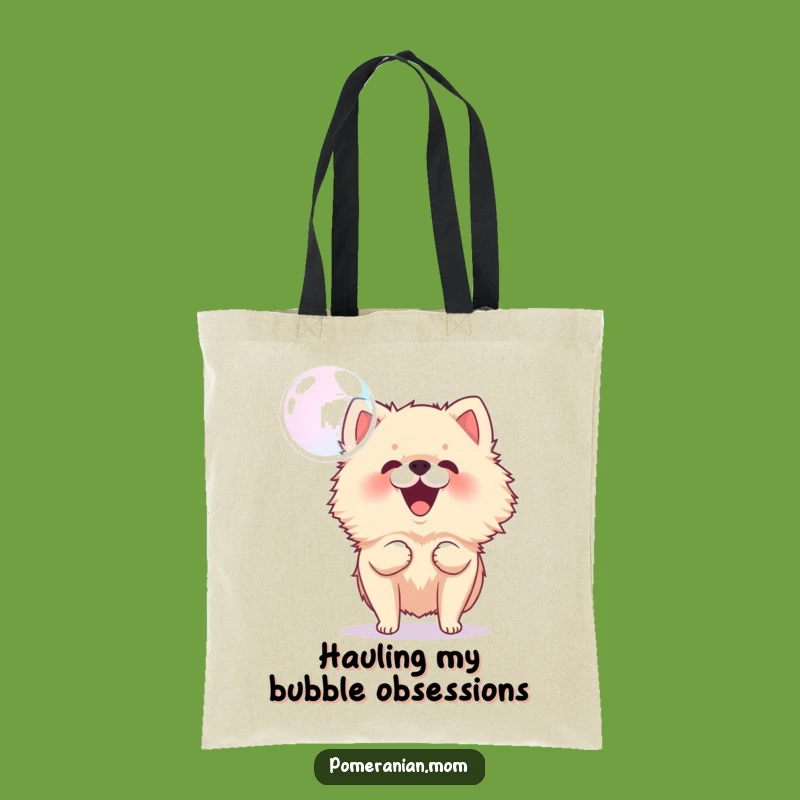 Funny Pomeranian Bubble Bark Tote Bag: Carry Your Enthusiasm!