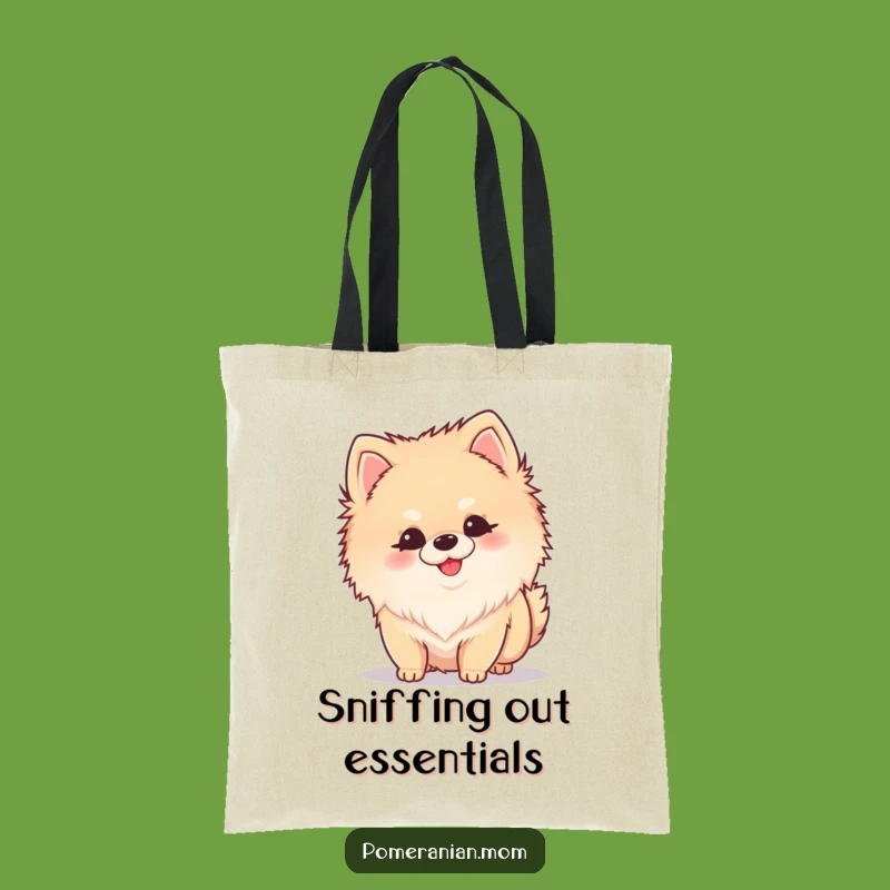 Funny Kawaii Pomeranian Sniffing Tote Bag - Cute & Curious Accessory